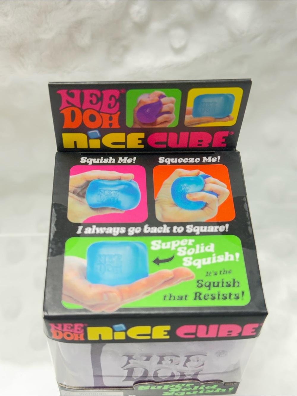 Needoh Nice Cube Purple Squish Toy - Picture 4 of 5